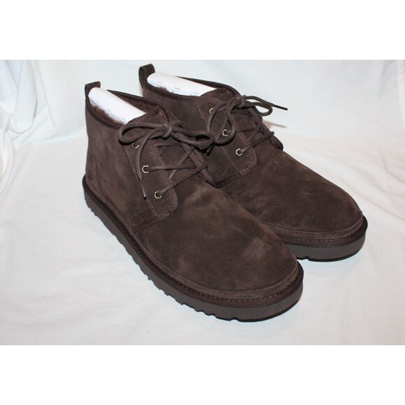 NIB UGG MEN\'S NEUMEL SUEDE SHEARLING LINED CHUKKA BOOTS DDC BROWN 17 main image 5